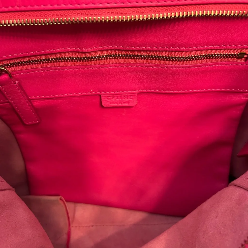 CELINE Horizontalkava Tote‎ Bag Pink Leather 100% authentic